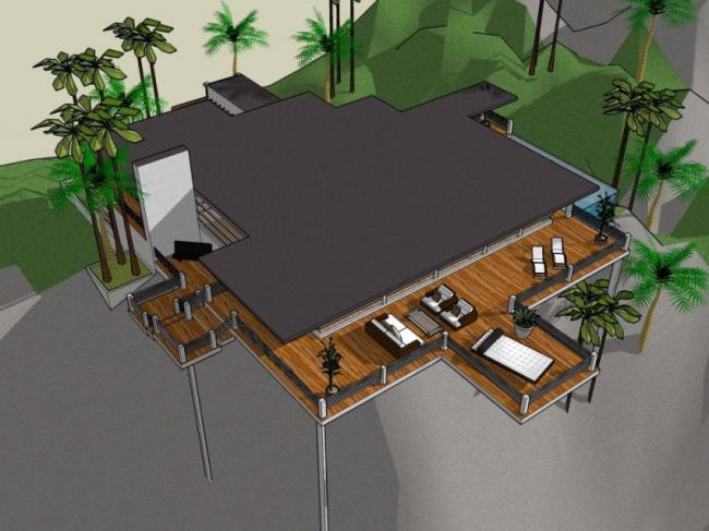 Sketchup别墅模型|独栋别墅,现代风格 Sketchup别墅模型|独栋别墅,现代风格