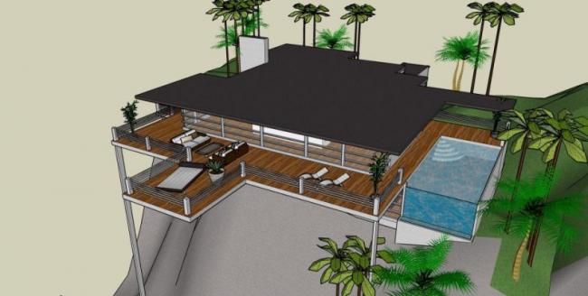 Sketchup别墅模型|独栋别墅,现代风格 Sketchup别墅模型|独栋别墅,现代风格