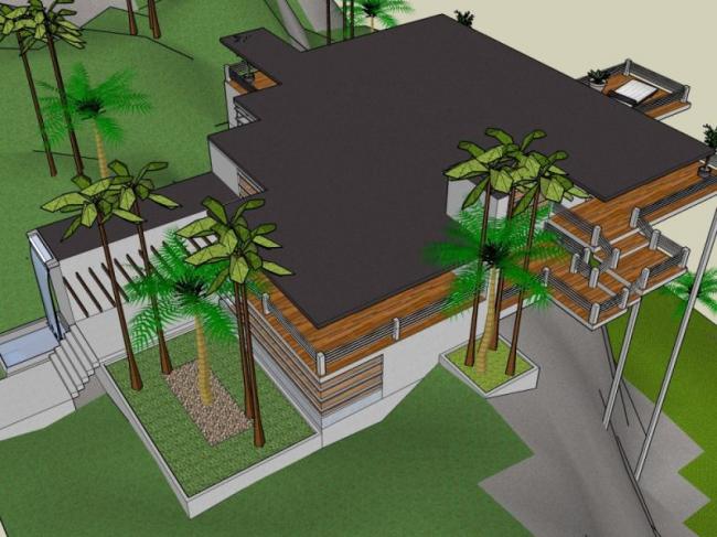 Sketchup别墅模型|独栋别墅,现代风格 Sketchup别墅模型|独栋别墅,现代风格