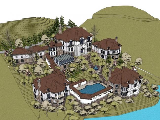 Sketchup别墅模型|叠拼别墅,现代风格 Sketchup别墅模型|叠拼别墅,现代风格