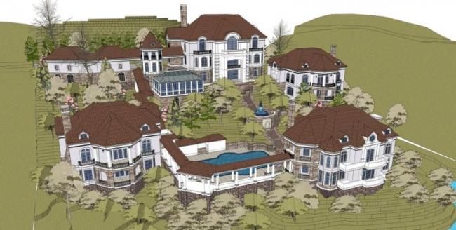 Sketchup别墅模型|叠拼别墅,现代风格 Sketchup别墅模型|叠拼别墅,现代风格