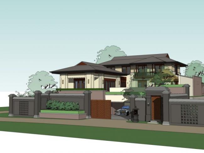 Sketchup别墅模型|叠拼别墅,现代风格 Sketchup别墅模型|叠拼别墅,现代风格