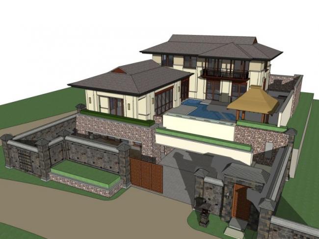 Sketchup别墅模型|叠拼别墅,现代风格 Sketchup别墅模型|叠拼别墅,现代风格