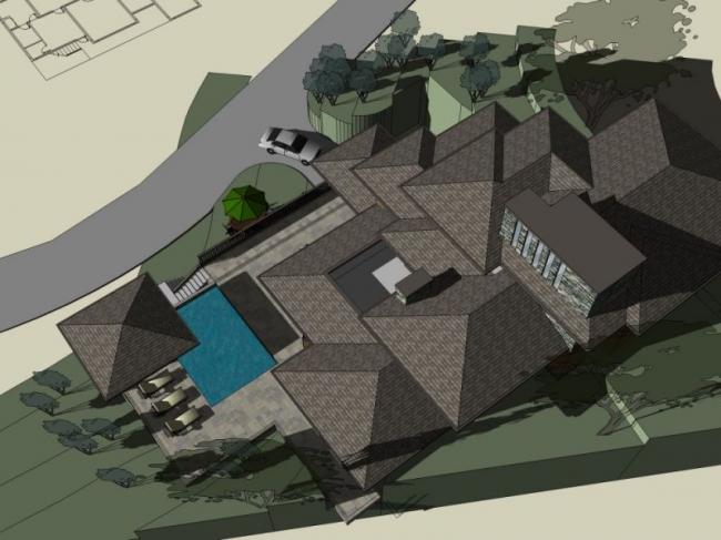 Sketchup别墅模型|叠拼别墅,现代风格 Sketchup别墅模型|叠拼别墅,现代风格