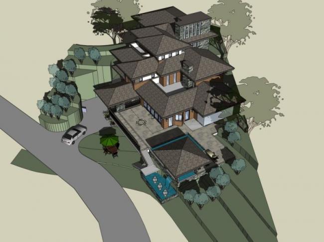 Sketchup别墅模型|叠拼别墅,现代风格 Sketchup别墅模型|叠拼别墅,现代风格