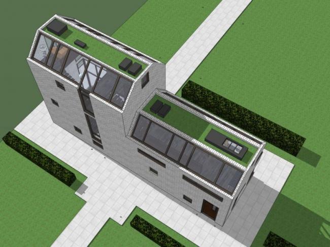 Sketchup别墅模型|独栋别墅,现代风格 Sketchup别墅模型|独栋别墅,现代风格