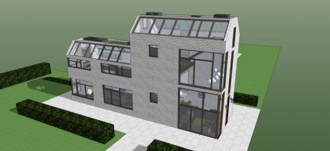 Sketchup别墅模型|独栋别墅,现代风格 Sketchup别墅模型|独栋别墅,现代风格