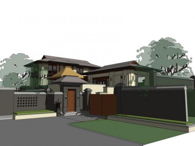 Sketchup别墅模型|叠拼别墅,现代风格 Sketchup别墅模型|叠拼别墅,现代风格