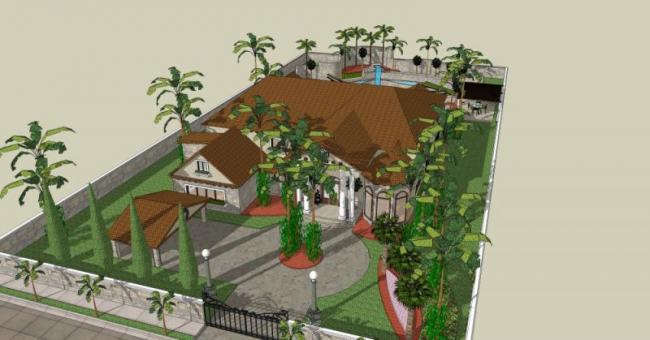 Sketchup别墅模型|独栋别墅,现代风格 Sketchup别墅模型|独栋别墅,现代风格