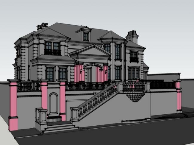 Sketchup别墅模型|独栋别墅,现代风格 Sketchup别墅模型|独栋别墅,现代风格