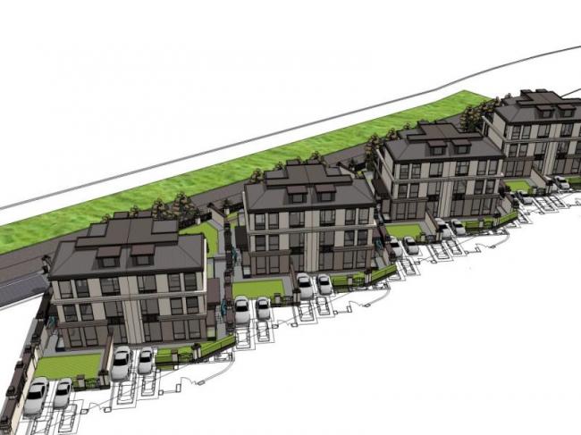 Sketchup别墅模型|双拼别墅,现代风格 Sketchup别墅模型|双拼别墅,现代风格
