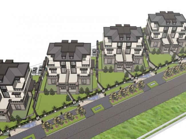 Sketchup别墅模型|双拼别墅,现代风格 Sketchup别墅模型|双拼别墅,现代风格