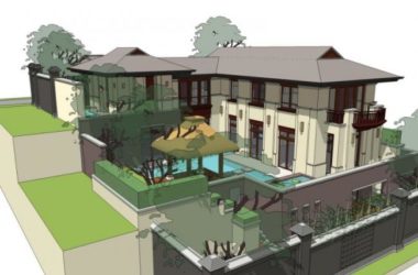 Sketchup别墅模型|独栋别墅，现代风格-BIM建筑网