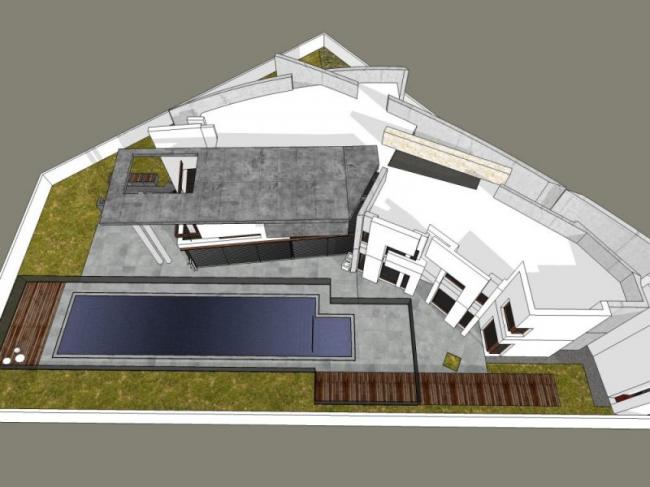 Sketchup别墅模型|独栋别墅,现代风格 Sketchup别墅模型|独栋别墅,现代风格
