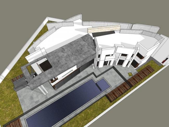 Sketchup别墅模型|独栋别墅,现代风格 Sketchup别墅模型|独栋别墅,现代风格