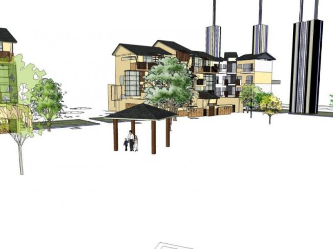 Sketchup别墅模型|独栋别墅,欧式风格 Sketchup别墅模型|独栋别墅,欧式风格