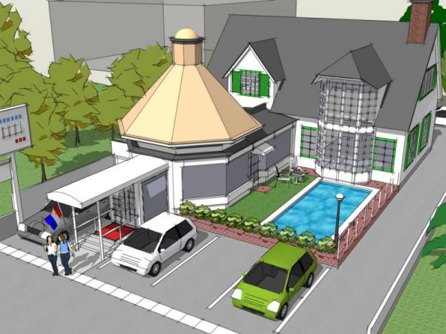 Sketchup别墅模型|独栋别墅,现代风格 Sketchup别墅模型|独栋别墅,现代风格