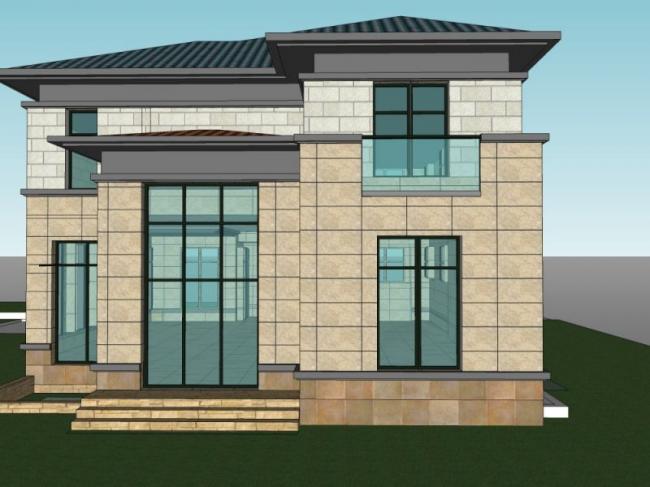 Sketchup别墅模型|独栋别墅,欧式风格 Sketchup别墅模型|独栋别墅,欧式风格