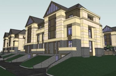 Sketchup别墅模型|联排别墅，现代风格-BIM建筑网