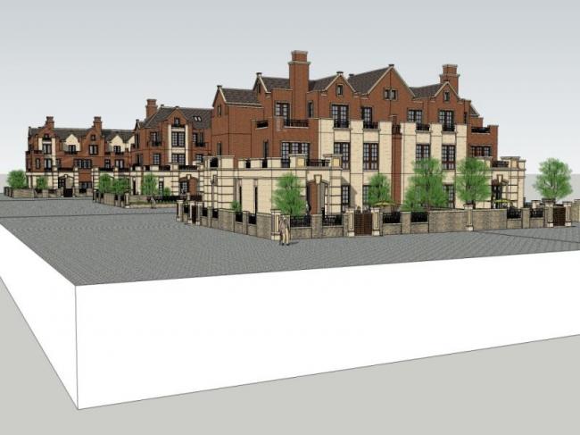 Sketchup别墅模型|联排别墅,欧式风格 Sketchup别墅模型|联排别墅,欧式风格