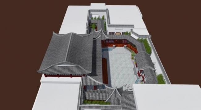 Sketchup别墅模型|独栋别墅,中式风格 Sketchup别墅模型|独栋别墅,中式风格