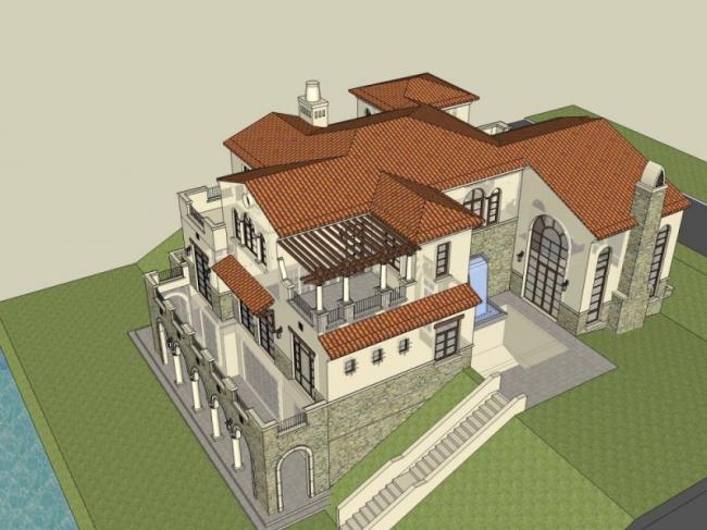 Sketchup别墅模型|独栋别墅,欧式风格 Sketchup别墅模型|独栋别墅,欧式风格