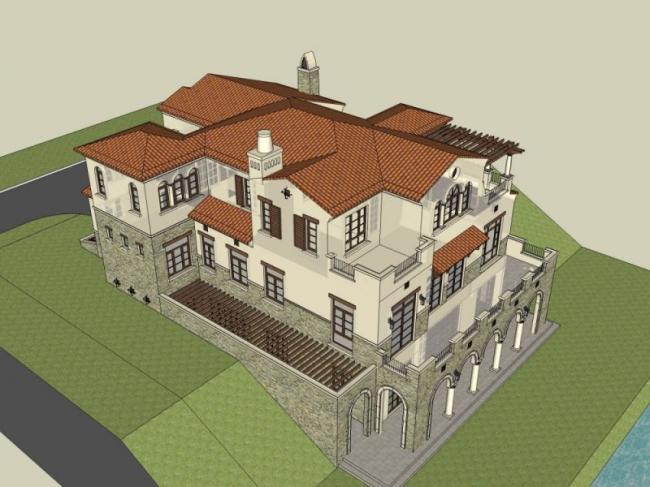 Sketchup别墅模型|独栋别墅,欧式风格 Sketchup别墅模型|独栋别墅,欧式风格