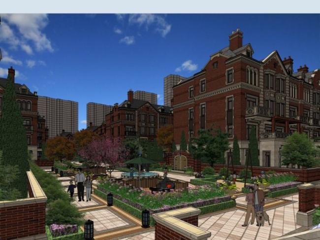 Sketchup别墅模型|别墅群,英式风格 Sketchup别墅模型|别墅群,英式风格