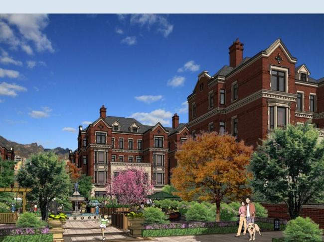 Sketchup别墅模型|别墅群,英式风格 Sketchup别墅模型|别墅群,英式风格