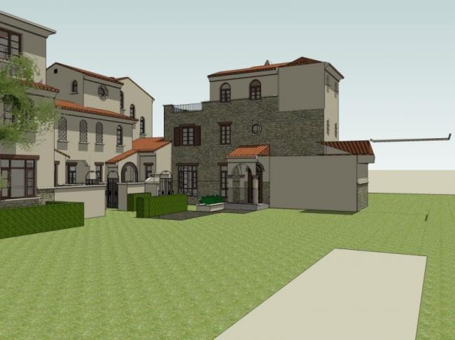 Sketchup别墅模型|联排别墅,古典风格 Sketchup别墅模型|联排别墅,古典风格