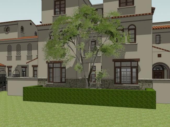 Sketchup别墅模型|联排别墅,古典风格 Sketchup别墅模型|联排别墅,古典风格