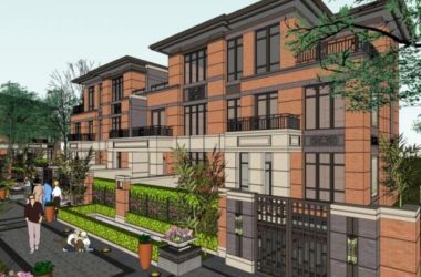 Sketchup别墅模型|双拼别墅，现代风格-BIM建筑网