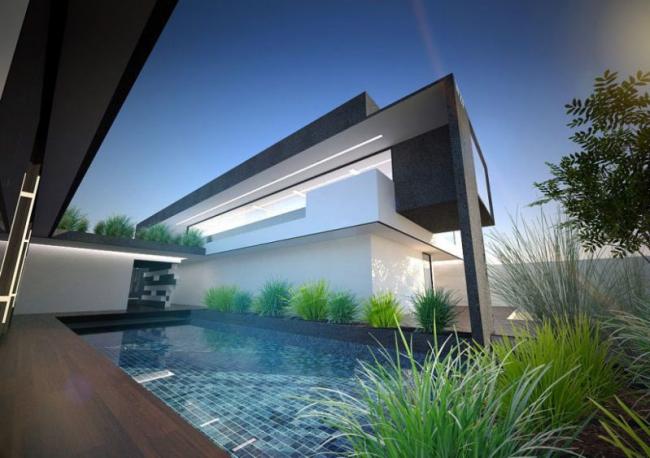 Sketchup别墅模型|独栋别墅,现代风格 Sketchup别墅模型|独栋别墅,现代风格