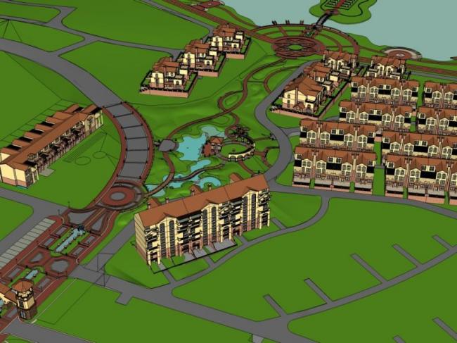 Sketchup别墅模型|别墅群,西班牙风格 Sketchup别墅模型|别墅群,西班牙风格