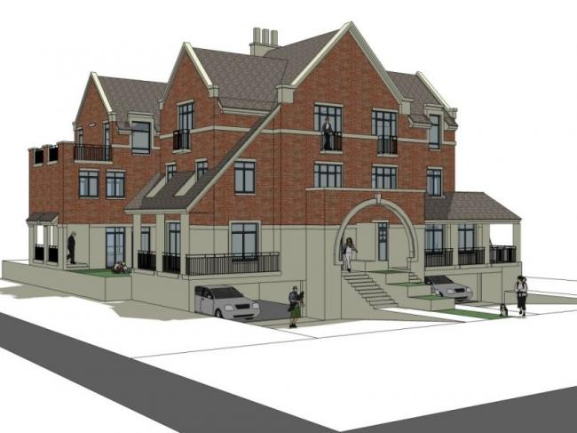 Sketchup别墅模型|双拼别墅,欧式风格 Sketchup别墅模型|双拼别墅,欧式风格