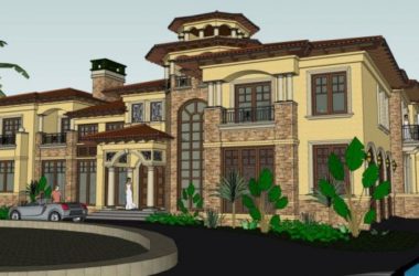 Sketchup别墅模型|独栋别墅，西班牙风格-BIM建筑网