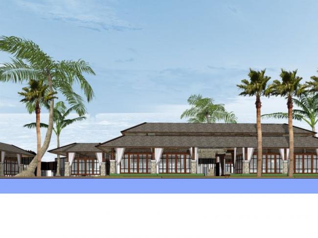 Sketchup别墅模型|度假别墅群,东南亚风格 Sketchup别墅模型|度假别墅群,东南亚风格