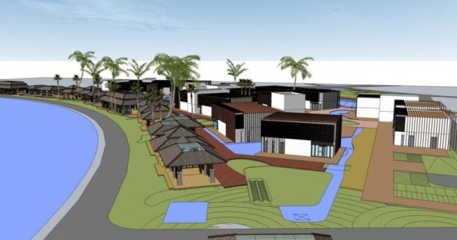 Sketchup别墅模型|度假别墅群,东南亚风格 Sketchup别墅模型|度假别墅群,东南亚风格