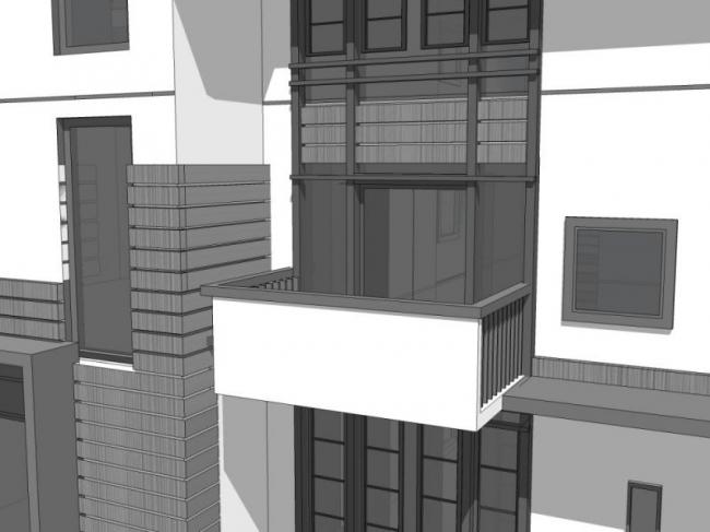Sketchup别墅模型|联排别墅,中式风格 Sketchup别墅模型|联排别墅,中式风格