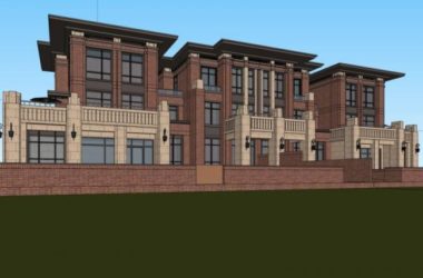 Sketchup别墅模型|联排别墅，现代风格-BIM建筑网