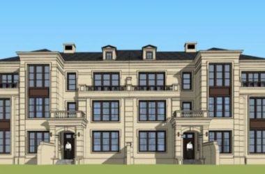 Sketchup别墅模型|双拼别墅，现代风格-BIM建筑网