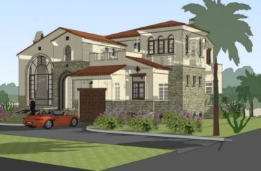 Sketchup别墅模型|独栋别墅，西班牙风格-BIM建筑网