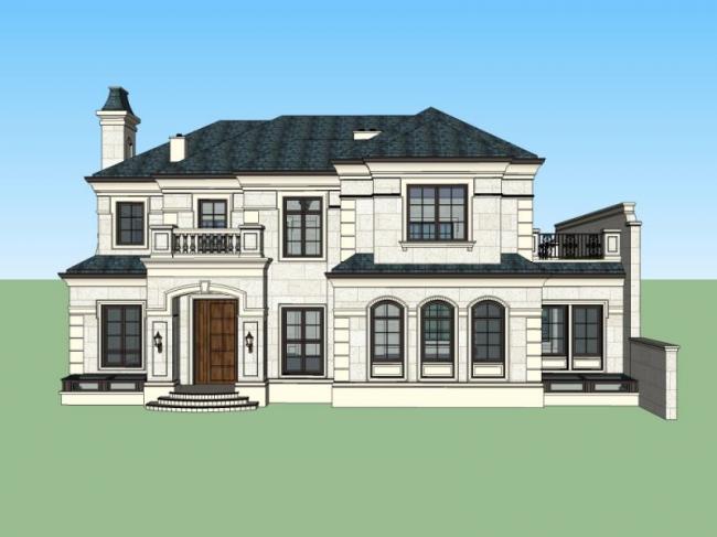 Sketchup别墅模型|独栋别墅,现代风格 Sketchup别墅模型|独栋别墅,现代风格