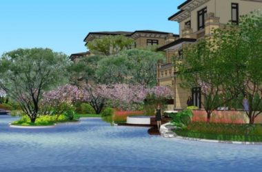 Sketchup别墅模型|联排别墅，现代风格-BIM建筑网