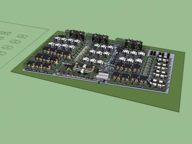 Sketchup别墅模型|别墅群,现代风格 Sketchup别墅模型|别墅群,现代风格