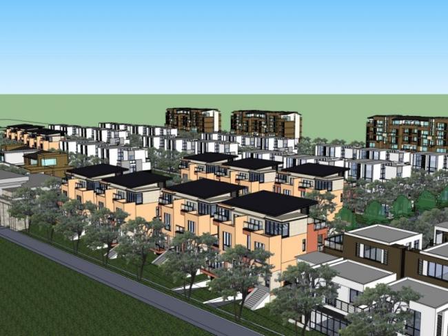 Sketchup别墅模型|别墅群,现代风格 Sketchup别墅模型|别墅群,现代风格