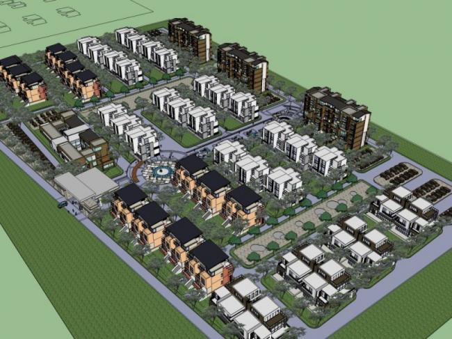 Sketchup别墅模型|别墅群,现代风格 Sketchup别墅模型|别墅群,现代风格