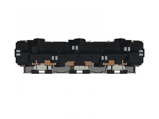 Sketchup别墅模型|联排别墅,古典风格 Sketchup别墅模型|联排别墅,古典风格