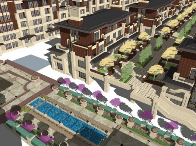 Sketchup别墅模型|别墅群,古典风格 Sketchup别墅模型|别墅群,古典风格