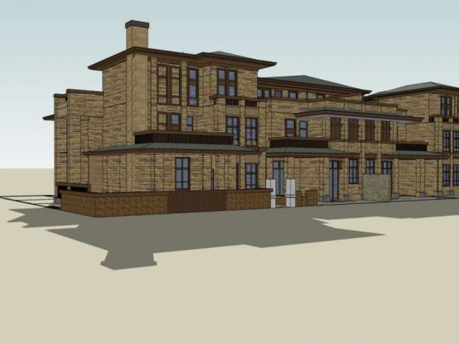 Sketchup别墅模型|联排别墅,古典风格 Sketchup别墅模型|联排别墅,古典风格